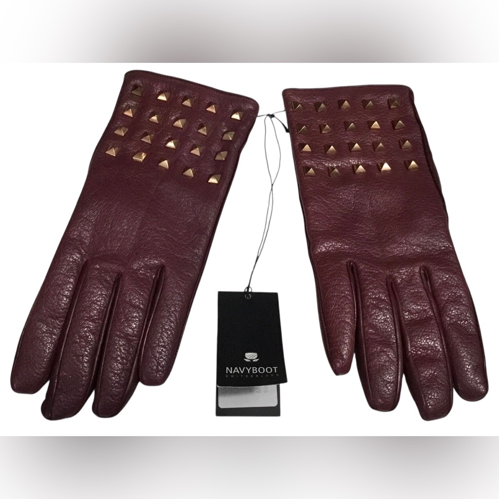 NWT Navyboot Genuine Leather and Cashmere Gloves Italy 🇮🇹